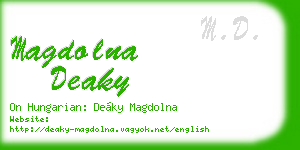 magdolna deaky business card