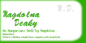 magdolna deaky business card